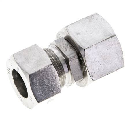 18L & 22L Stainless Steel Straight Cutting Fitting with Swivel 160 bar FKM O-ring Sealing Cone ISO 8434-1