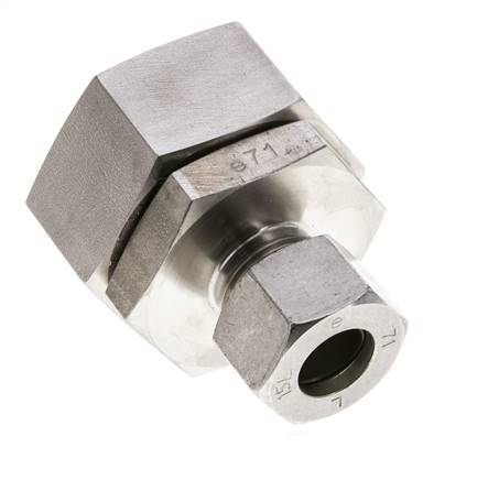 15L & 35L Stainless Steel Straight Cutting Fitting with Swivel 160 bar FKM O-ring Sealing Cone ISO 8434-1