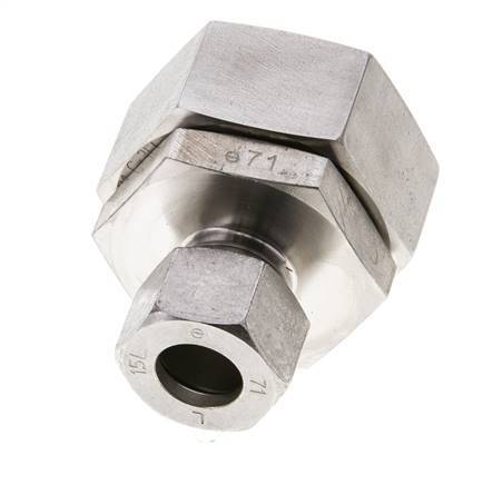 15L & 35L Stainless Steel Straight Cutting Fitting with Swivel 160 bar FKM O-ring Sealing Cone ISO 8434-1