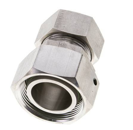28L & 35L Stainless Steel Straight Cutting Fitting with Swivel 160 bar FKM O-ring Sealing Cone ISO 8434-1