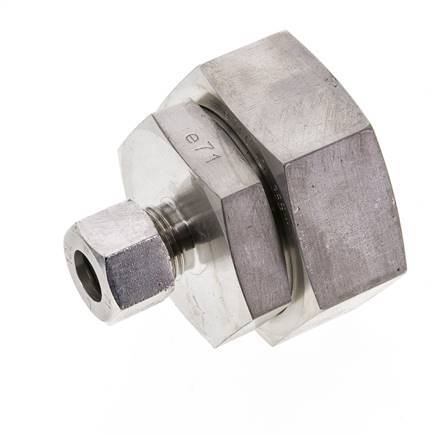 12L & 42L Stainless Steel Straight Cutting Fitting with Swivel 160 bar FKM O-ring Sealing Cone ISO 8434-1
