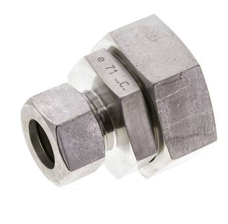 22L & 42L Stainless Steel Straight Cutting Fitting with Swivel 160 bar FKM O-ring Sealing Cone ISO 8434-1