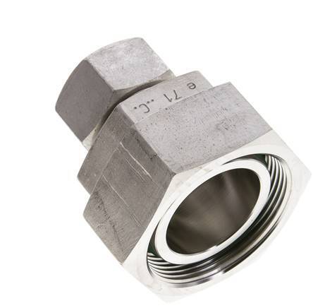 22L & 42L Stainless Steel Straight Cutting Fitting with Swivel 160 bar FKM O-ring Sealing Cone ISO 8434-1
