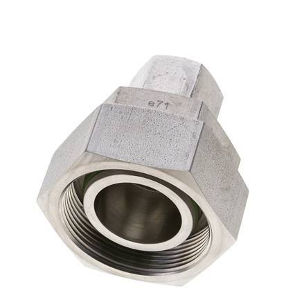 16S & 38S Stainless Steel Straight Cutting Fitting with Swivel 315 bar FKM O-ring Sealing Cone ISO 8434-1