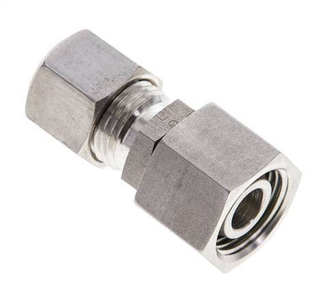 10L & 12L Stainless Steel Straight Compression Fitting with Swivel 315 bar FKM O-ring Sealing Cone ISO 8434-1