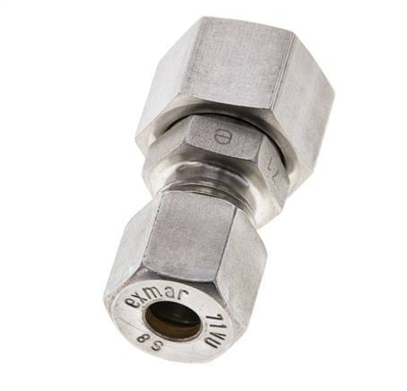 8S & 12S Stainless Steel Straight Compression Fitting with Swivel 400 bar FKM O-ring Sealing Cone ISO 8434-1
