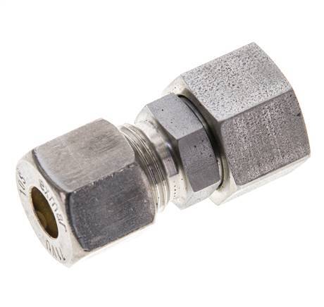 10S & 12S Stainless Steel Straight Compression Fitting with Swivel 400 bar FKM O-ring Sealing Cone ISO 8434-1