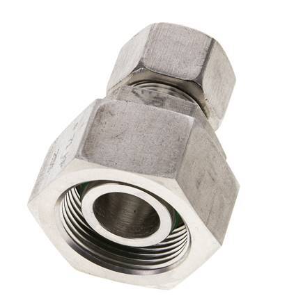 16S & 25S Stainless Steel Straight Compression Fitting with Swivel 250 bar FKM O-ring Sealing Cone ISO 8434-1