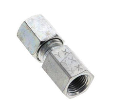 6L & M10x1 Zink plated Steel Straight Cutting Fitting with Female Threads 315 bar ISO 8434-1