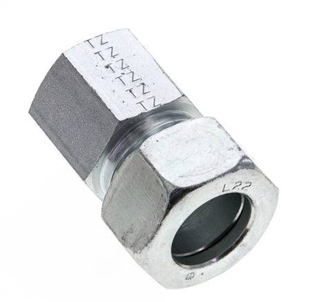 22L & M26x1.5 Zink plated Steel Straight Cutting Fitting with Female Threads 160 bar ISO 8434-1