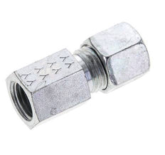 8S & M14x1.5 Zink plated Steel Straight Cutting Fitting with Female Threads 630 bar ISO 8434-1