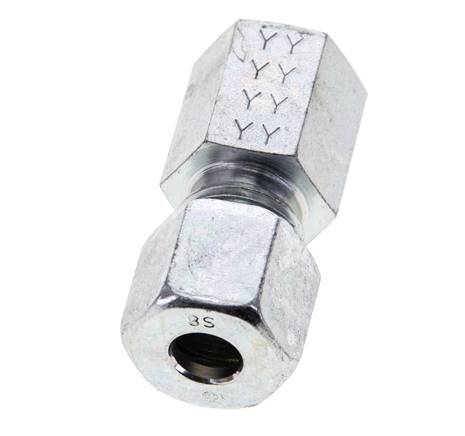 8S & M14x1.5 Zink plated Steel Straight Cutting Fitting with Female Threads 630 bar ISO 8434-1