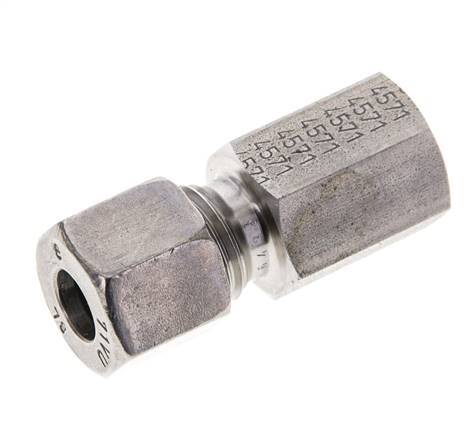 8L & M12x1.5 Stainless Steel Straight Cutting Fitting with Female Threads 315 bar ISO 8434-1