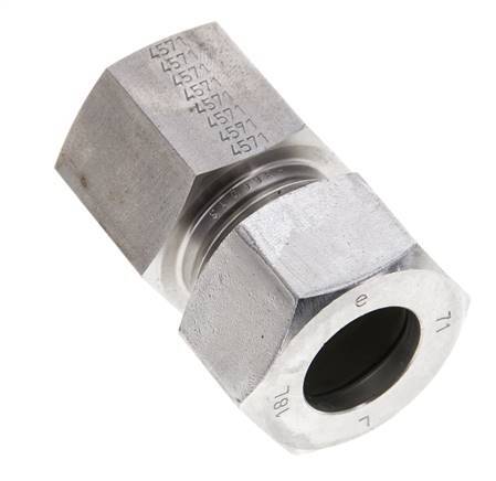 18L & M22x1.5 Stainless Steel Straight Cutting Fitting with Female Threads 315 bar ISO 8434-1