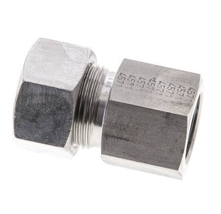 18L & M22x1.5 Stainless Steel Straight Cutting Fitting with Female Threads 315 bar ISO 8434-1