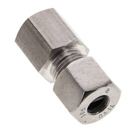 10S & M16x1.5 Stainless Steel Straight Cutting Fitting with Female Threads 630 bar ISO 8434-1