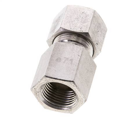 12S & M18x1.5 Stainless Steel Straight Cutting Fitting with Female Threads 630 bar ISO 8434-1