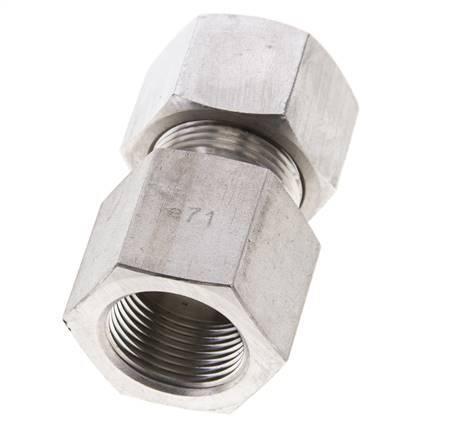 16S & M22x1.5 Stainless Steel Straight Cutting Fitting with Female Threads 400 bar ISO 8434-1