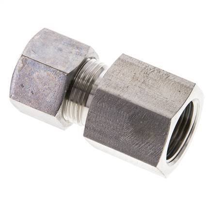 12S & M20x1.5 Stainless Steel Straight Compression Fitting with Female Threads 400 bar ISO 8434-1