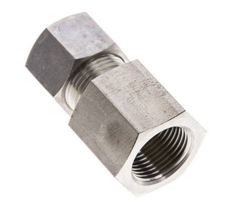 12S & M20x1.5 Stainless Steel Straight Compression Fitting with Female Threads 400 bar ISO 8434-1