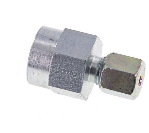 6S & G1/2'' Zink plated Steel Straight Cutting Fitting with Female Threads for Pressure Gauges 630 bar ISO 8434-1