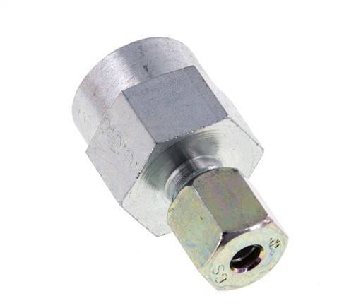 6S & G1/2'' Zink plated Steel Straight Cutting Fitting with Female Threads for Pressure Gauges 630 bar ISO 8434-1