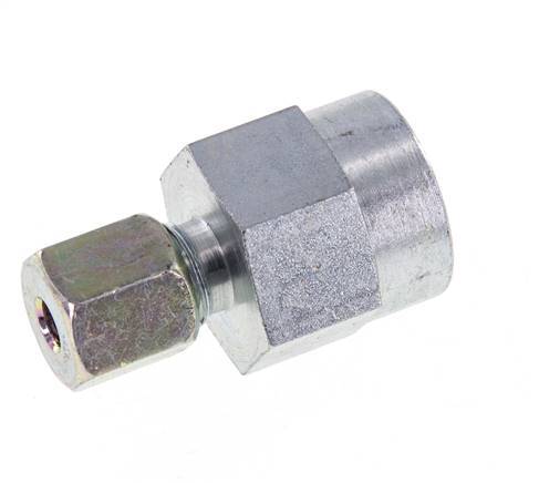 6S & G1/2'' Zink plated Steel Straight Cutting Fitting with Female Threads for Pressure Gauges 630 bar ISO 8434-1