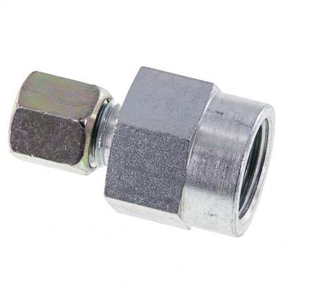 6S & G1/2'' Zink plated Steel Straight Cutting Fitting with Female Threads for Pressure Gauges 630 bar ISO 8434-1