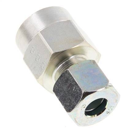10S & G1/2'' Zink plated Steel Straight Cutting Fitting with Female Threads for Pressure Gauges 630 bar ISO 8434-1