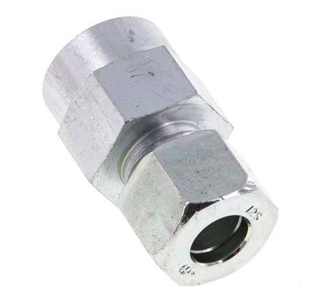 12S & G1/2'' Zink plated Steel Straight Cutting Fitting with Female Threads for Pressure Gauges 630 bar ISO 8434-1