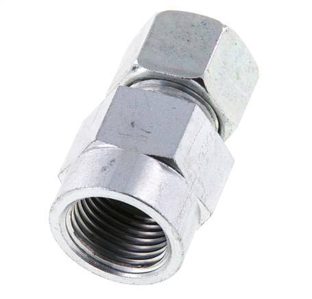 12S & G1/2'' Zink plated Steel Straight Cutting Fitting with Female Threads for Pressure Gauges 630 bar ISO 8434-1