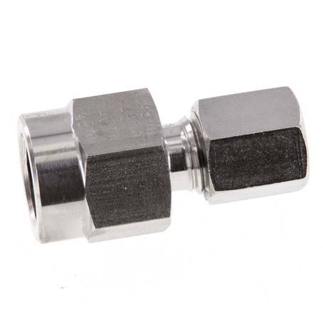 6L & G1/4'' Stainless Steel Straight Cutting Fitting with Female Threads for Pressure Gauges 315 bar ISO 8434-1