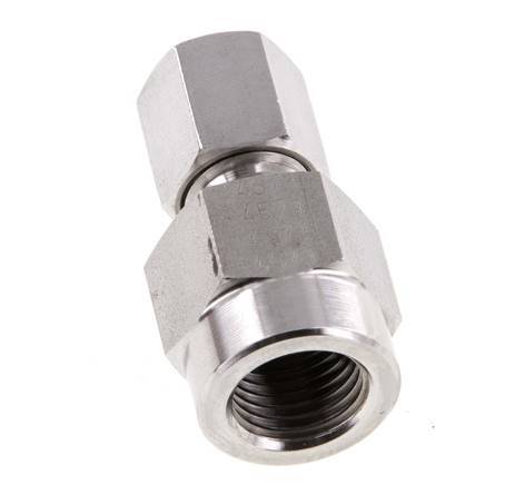 6L & G1/4'' Stainless Steel Straight Cutting Fitting with Female Threads for Pressure Gauges 315 bar ISO 8434-1