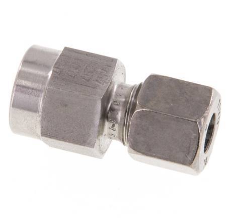 8L & G1/4'' Stainless Steel Straight Cutting Fitting with Female Threads for Pressure Gauges 315 bar ISO 8434-1