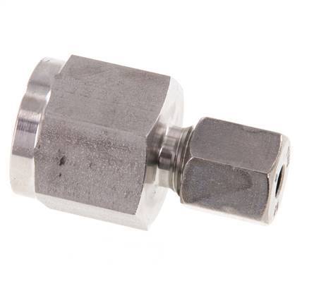 6S & G1/2'' Stainless Steel Straight Cutting Fitting with Female Threads for Pressure Gauges 630 bar ISO 8434-1