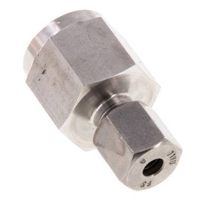 6S & G1/2'' Stainless Steel Straight Cutting Fitting with Female Threads for Pressure Gauges 630 bar ISO 8434-1