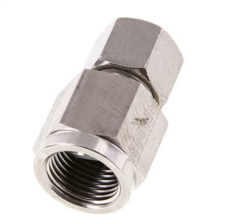10S & G1/2'' Stainless Steel Straight Cutting Fitting with Female Threads for Pressure Gauges 630 bar ISO 8434-1