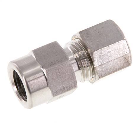 10L & G1/4'' Stainless Steel Straight Compression Fitting with Female Threads for Pressure Gauges 315 bar ISO 8434-1