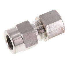10L & G1/4'' Stainless Steel Straight Compression Fitting with Female Threads for Pressure Gauges 315 bar ISO 8434-1