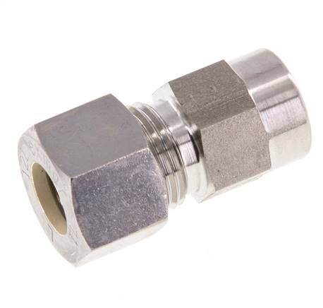 12L & G1/4'' Stainless Steel Straight Compression Fitting with Female Threads for Pressure Gauges 315 bar ISO 8434-1