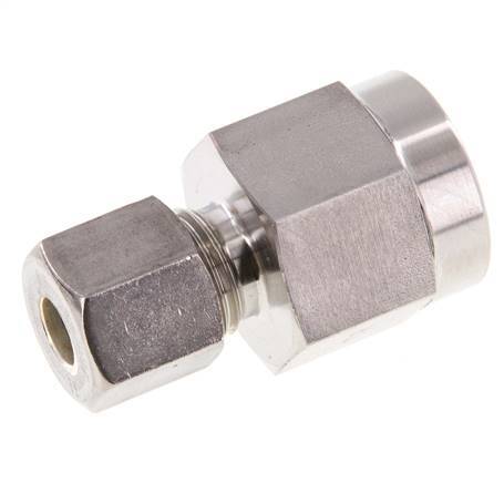 8S & G1/2'' Stainless Steel Straight Compression Fitting with Female Threads for Pressure Gauges 500 bar ISO 8434-1
