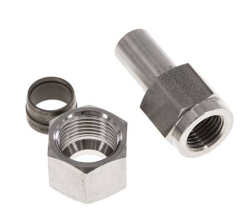 12L & G1/4'' Stainless Steel Straight Swivel with Female Threads for Pressure Gauges 315 bar ISO 8434-1