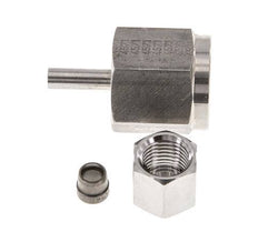 6S & G1/2'' Stainless Steel Straight Swivel with Female Threads for Pressure Gauges 630 bar ISO 8434-1