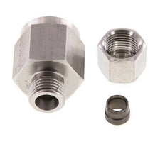 8S & G1/2'' Stainless Steel Straight Swivel with Female Threads for Pressure Gauges 630 bar ISO 8434-1