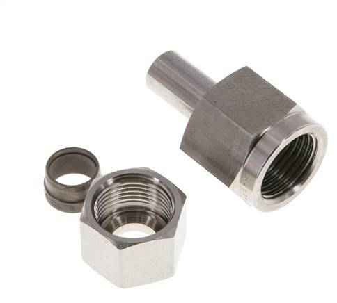 12S & G1/2'' Stainless Steel Straight Swivel with Female Threads for Pressure Gauges 630 bar ISO 8434-1