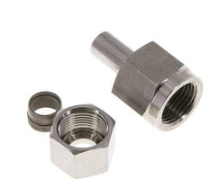 12S & G1/2'' Stainless Steel Straight Swivel with Female Threads for Pressure Gauges 630 bar ISO 8434-1