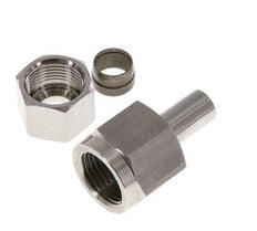 12S & G1/2'' Stainless Steel Straight Swivel with Female Threads for Pressure Gauges 630 bar ISO 8434-1