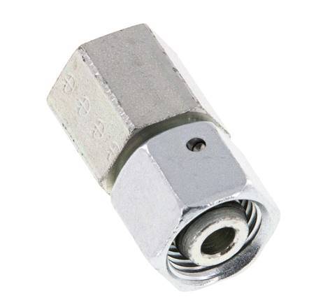 10L & G1/4'' Zink plated Steel Straight Swivel with Female Threads for Pressure Gauges 315 bar NBR Sealing Cone ISO 8434-1