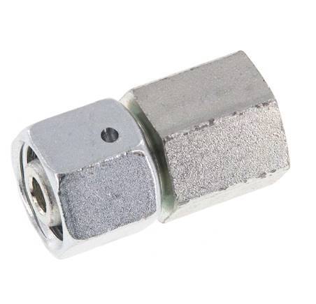10L & G1/4'' Zink plated Steel Straight Swivel with Female Threads for Pressure Gauges 315 bar NBR Sealing Cone ISO 8434-1