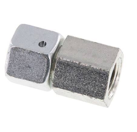 10L & G1/4'' Zink plated Steel Straight Swivel with Female Threads for Pressure Gauges 315 bar NBR Sealing Cone ISO 8434-1